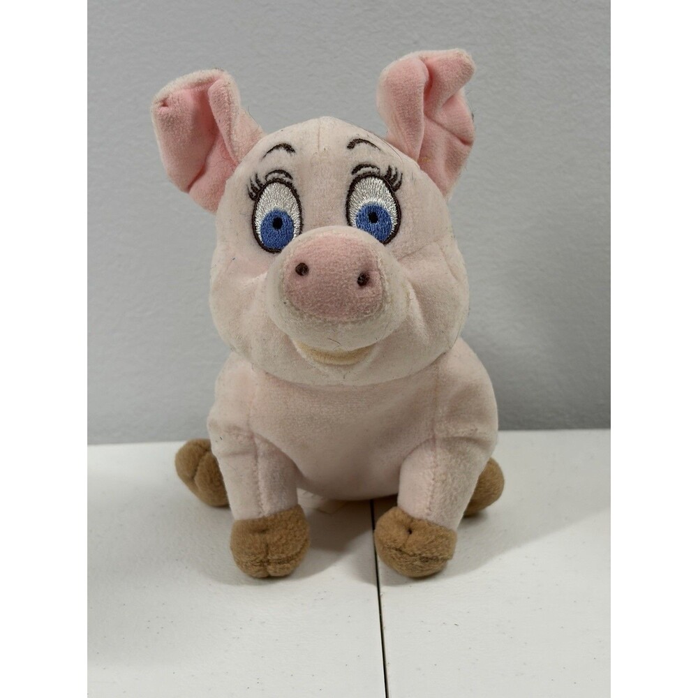 Disney Store Hen Wen Pig Plush Mini Bean Bag Stuffed Animal Toy Black Cauldron